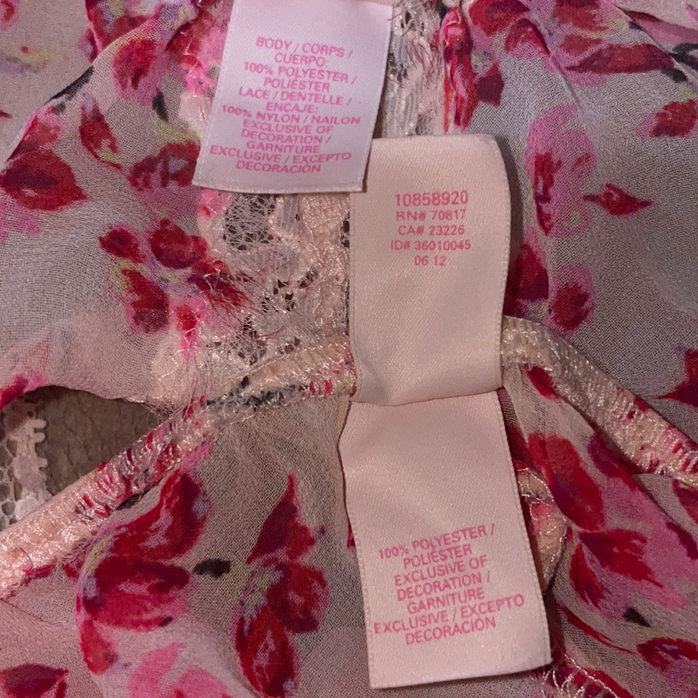 Floral Mesh Two Piece Sleepwear - Picture 6 of 6